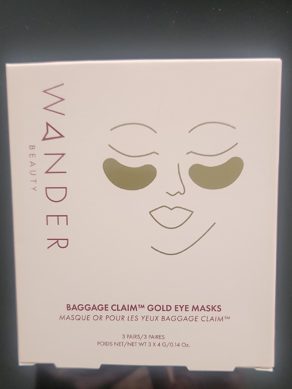 Wander Beauty Allure Beauty Awards Winner! Baggage Clain Gold Eye Masks Set!